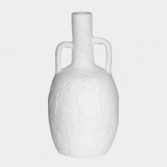 VASE MATT WHITE RAW 